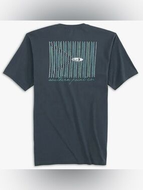 Brand New Southern Point Co. Water Ripples Short Sleeve Tee Size Medium